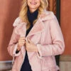 Soft Pink Faux Shearling Biker Jacket -MIDI Clothing Shop web rt 17 a19ol004pk0020 s23tk655pt0009 s23bd003be0032 271