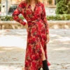 Red Multi Print Midi Shirt Dress -MIDI Clothing Shop web rt 71 a21dw038rd0017 128
