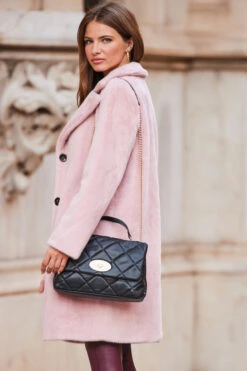Soft Pink Super Cosy Faux Fur Coat -MIDI Clothing Shop web rt 89 a22ow061pk0014 327